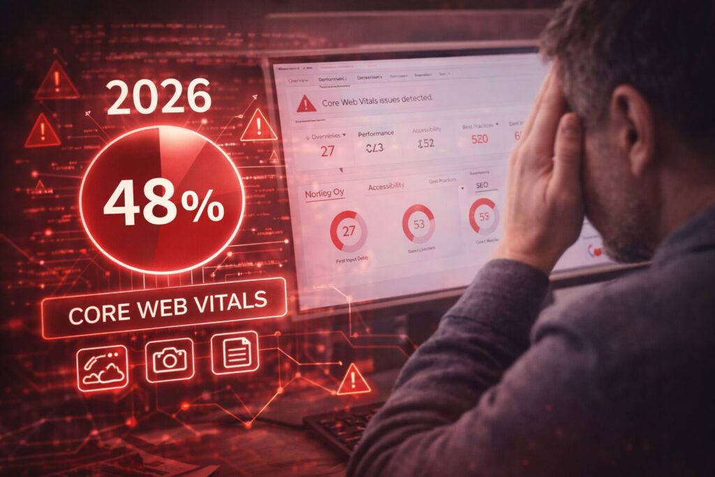 Core Web Vitals en 2026 : pourquoi 48 % des sites PME sont dans le rouge (et comment y remédier)