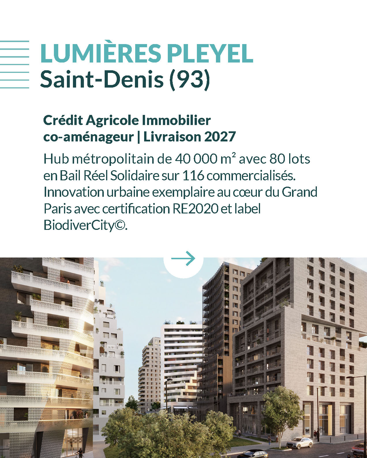 Lumières Pleyel à Saint-Denis, programme immobilier livré en 2027