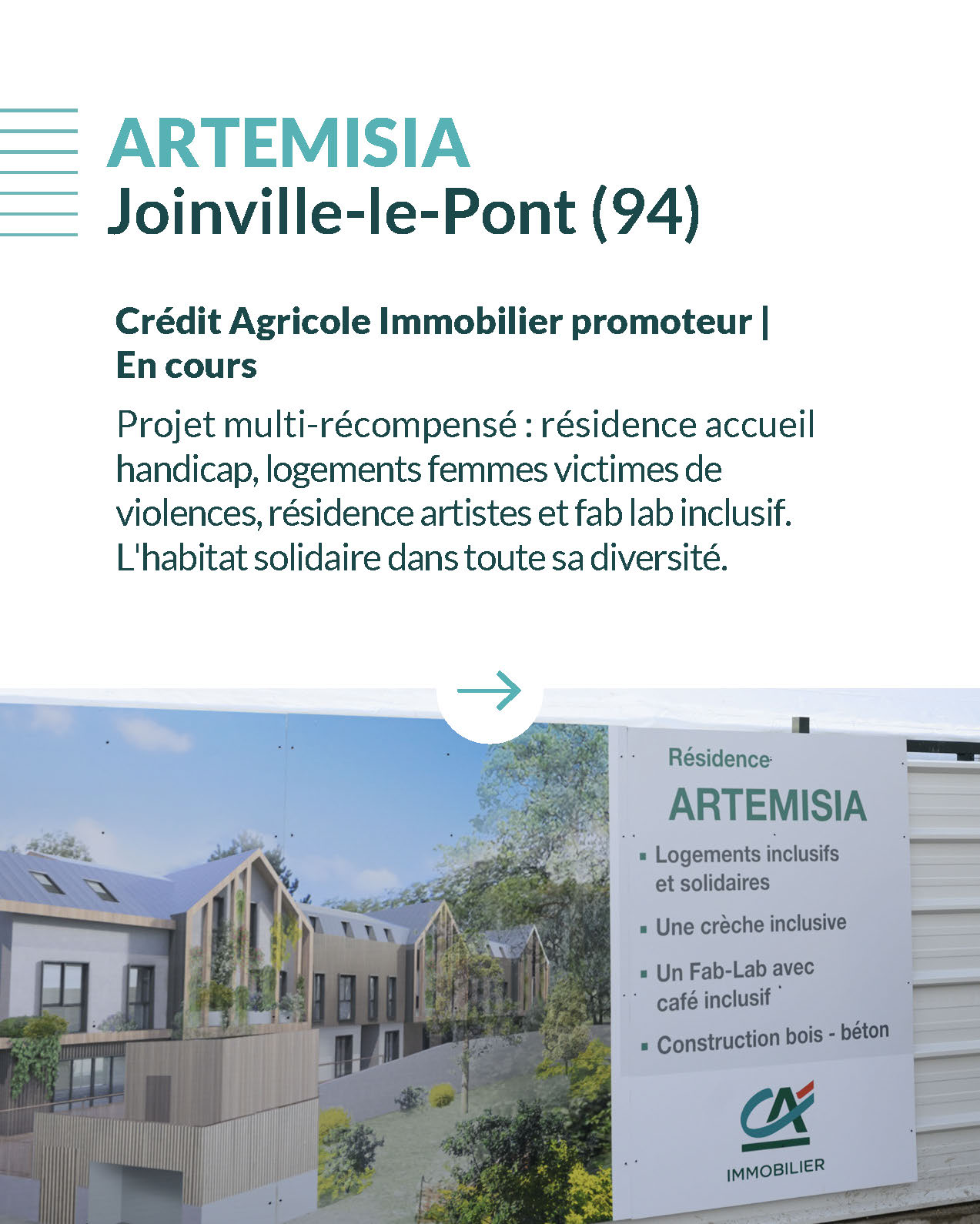 Projet immobilier Artemisia à Joinville-le-Pont par Crédit Agricole Immobilier