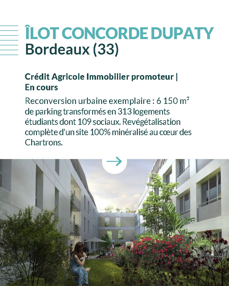 Îlot Concorde Dupaty, programme immobilier Crédit Agricole à Bordeaux (33)