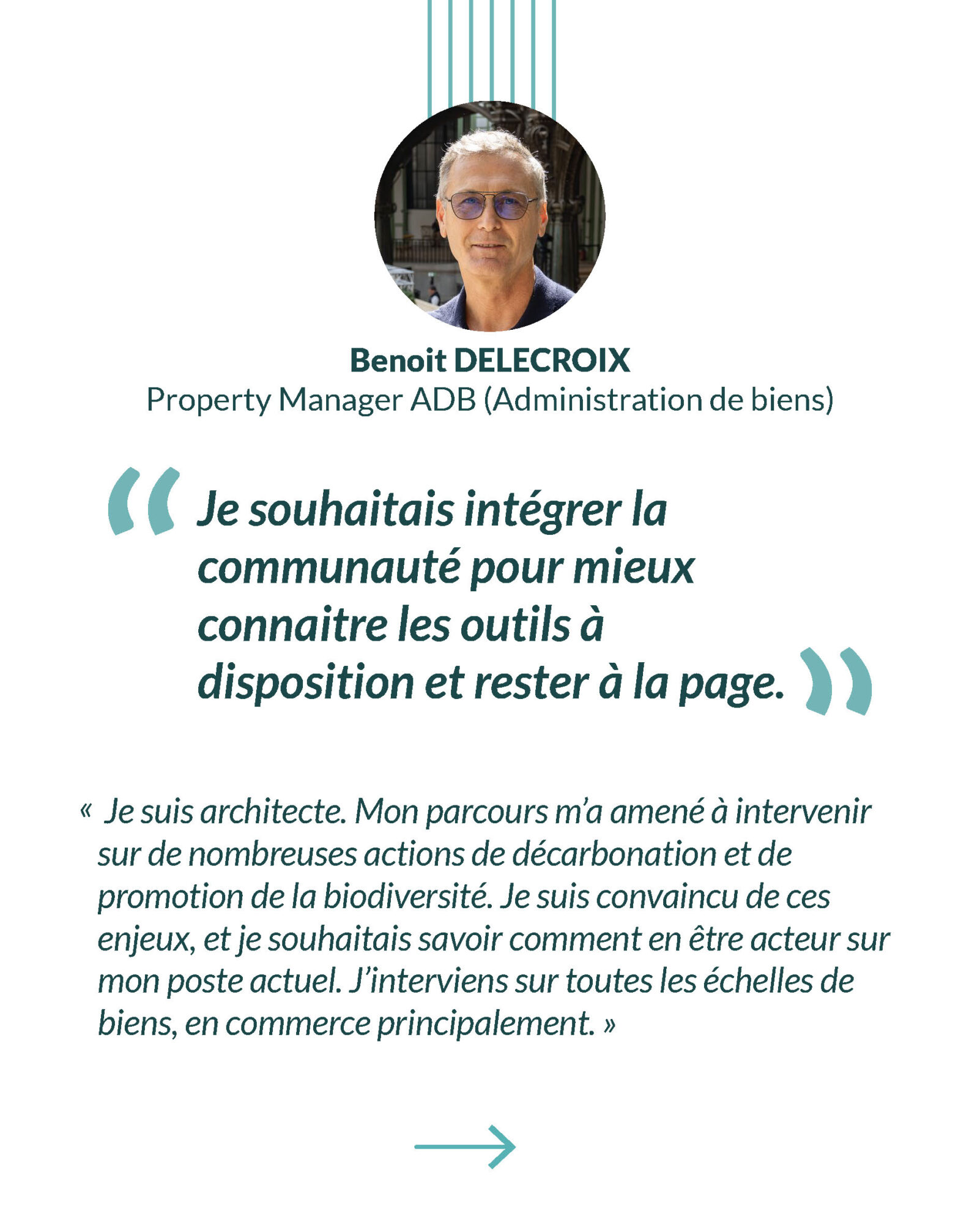 Portrait de Benoit Delecroix, Property Manager ADB, avec témoignage client