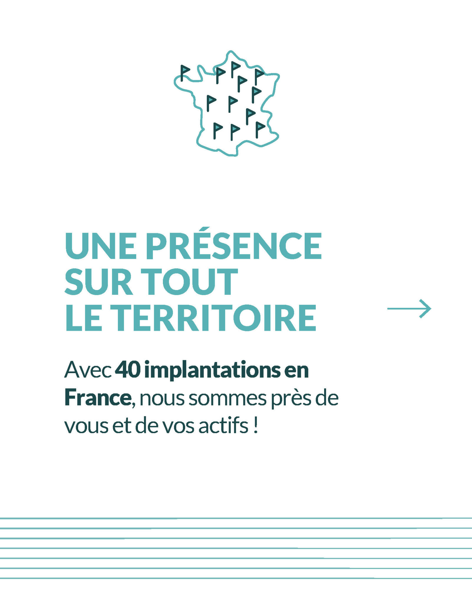 Carte de France avec implantations d’Iwego, agence de communication