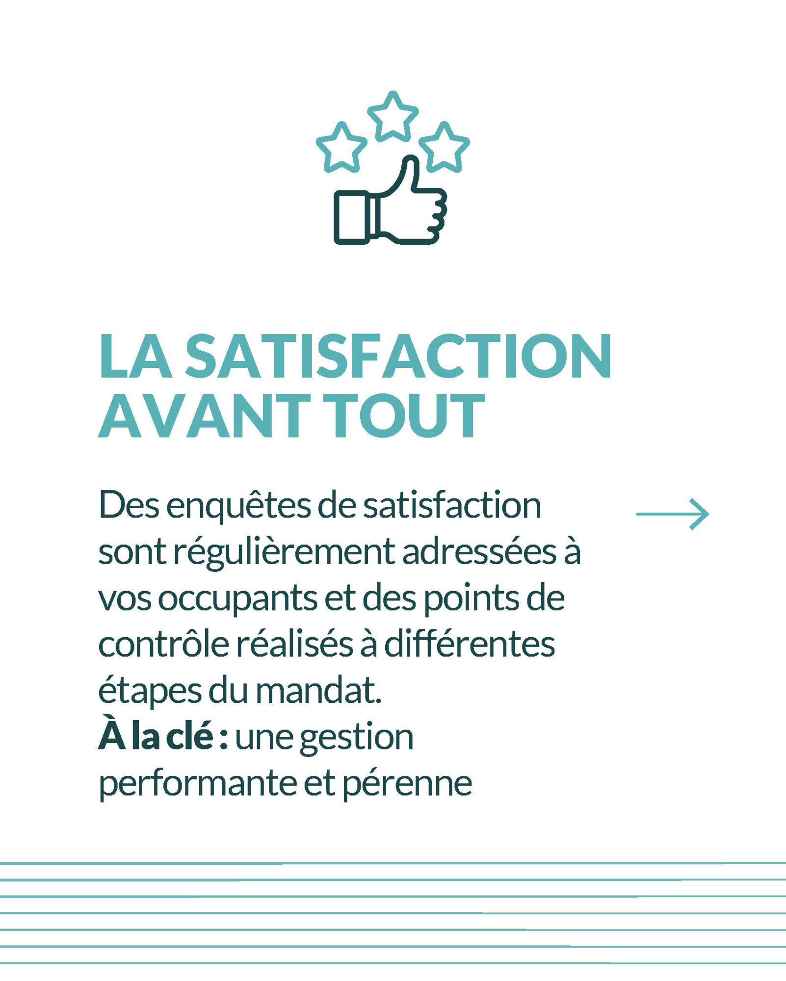 Illustration satisfaction client avec pouce levé et étoiles, Iwego agence