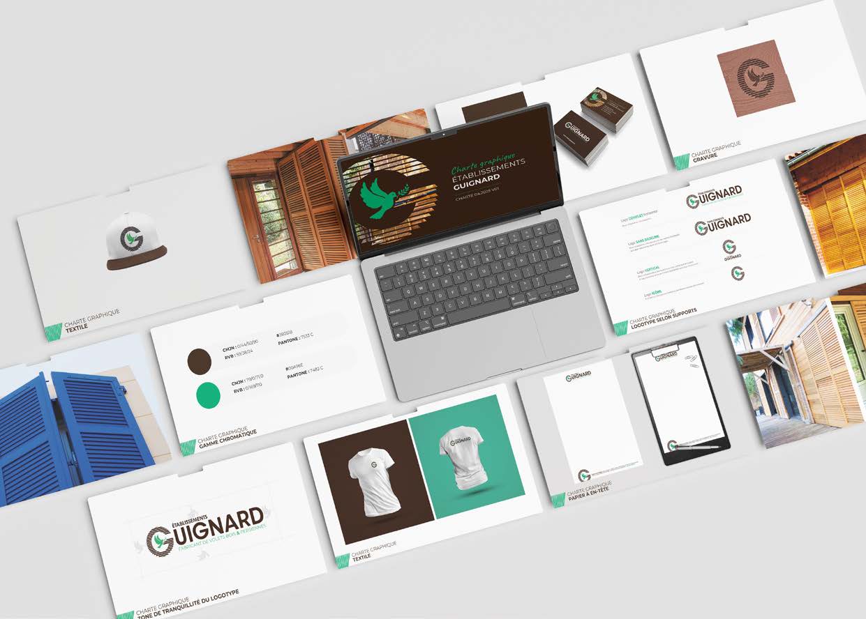 Charte graphique Guignard réalisée par Iwego, agence de communication Tarn