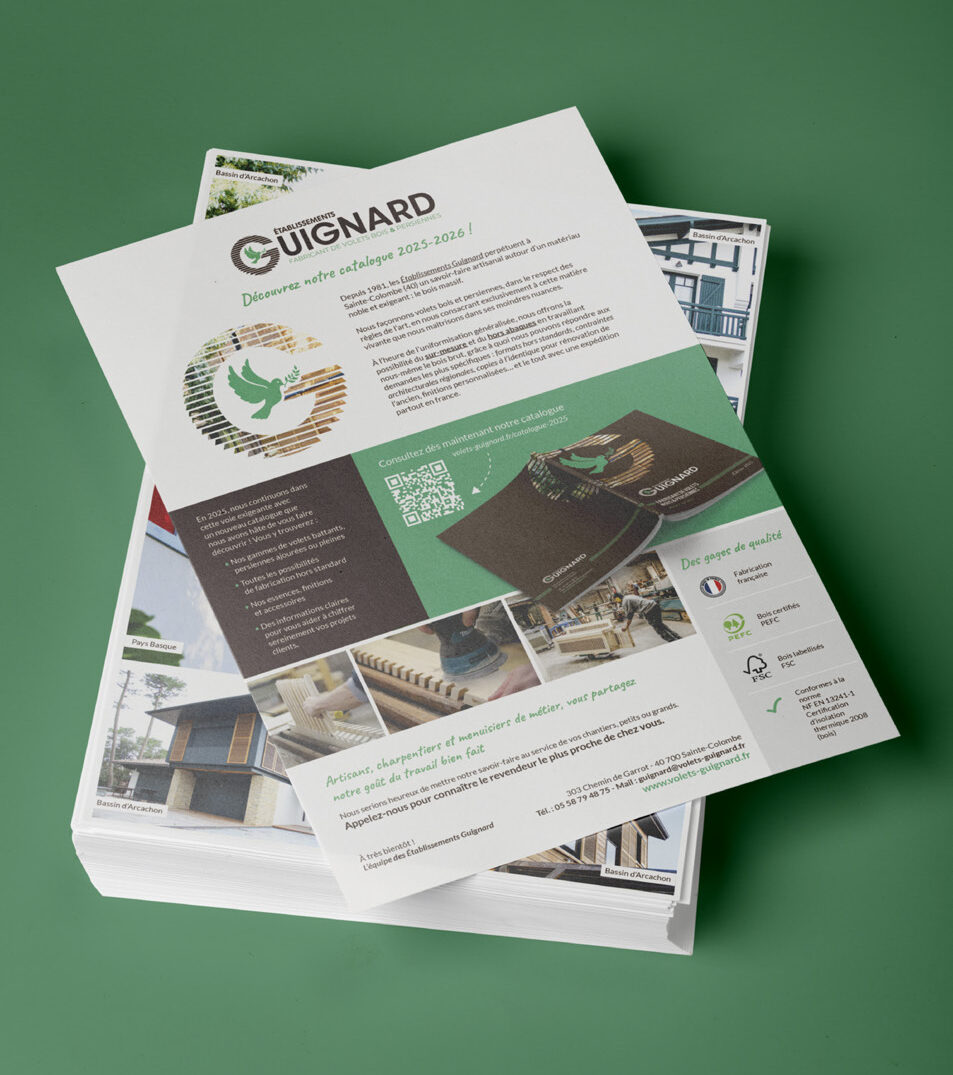 Flyer catalogue imprimé par Iwego, agence de communication Tarn Toulouse